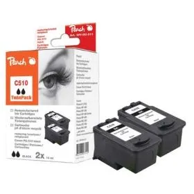 Canon Pixma MP 499 318819 Peach Doppelpack Druckk pfe schwarz kompatibel zu Hersteller ID PG 510BK 2 2970B001